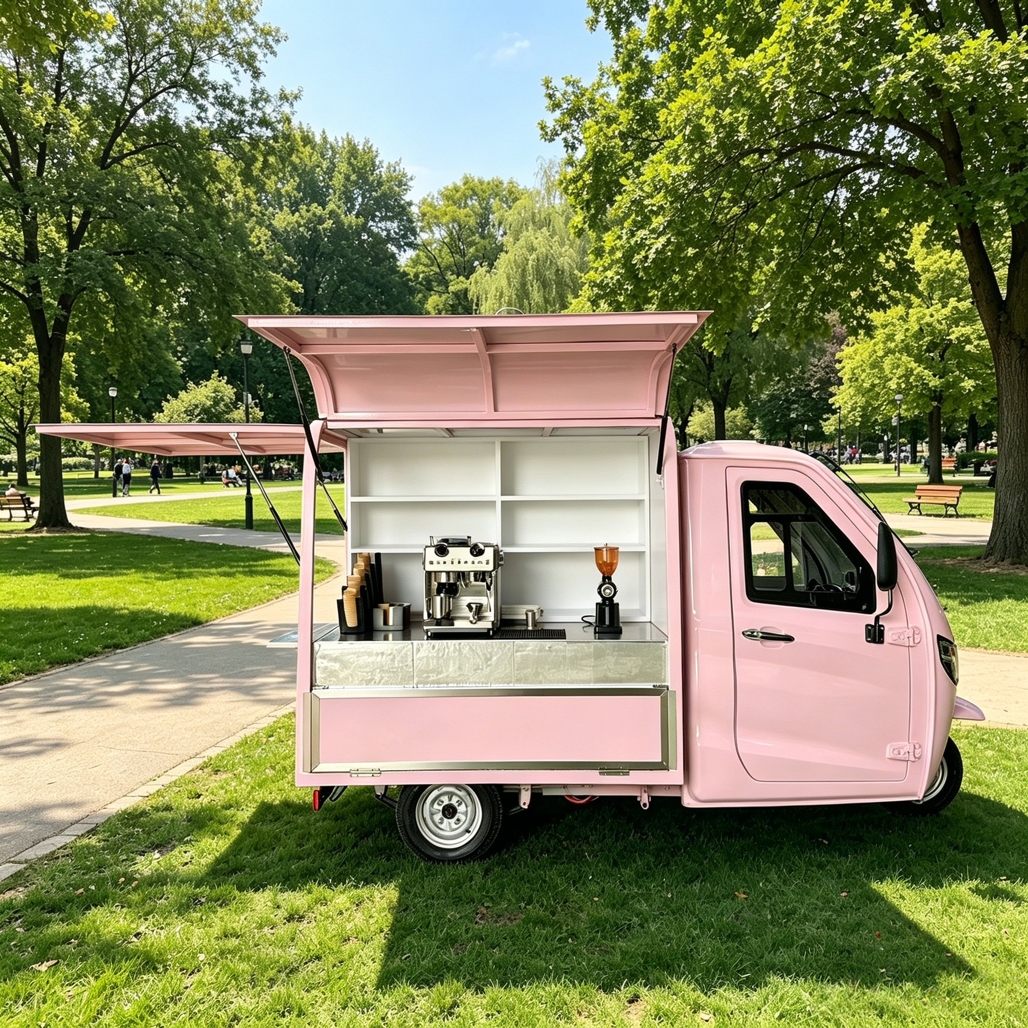 Mobile Coffee Shop on Wheels | Premium Electric Coffee Tricycle