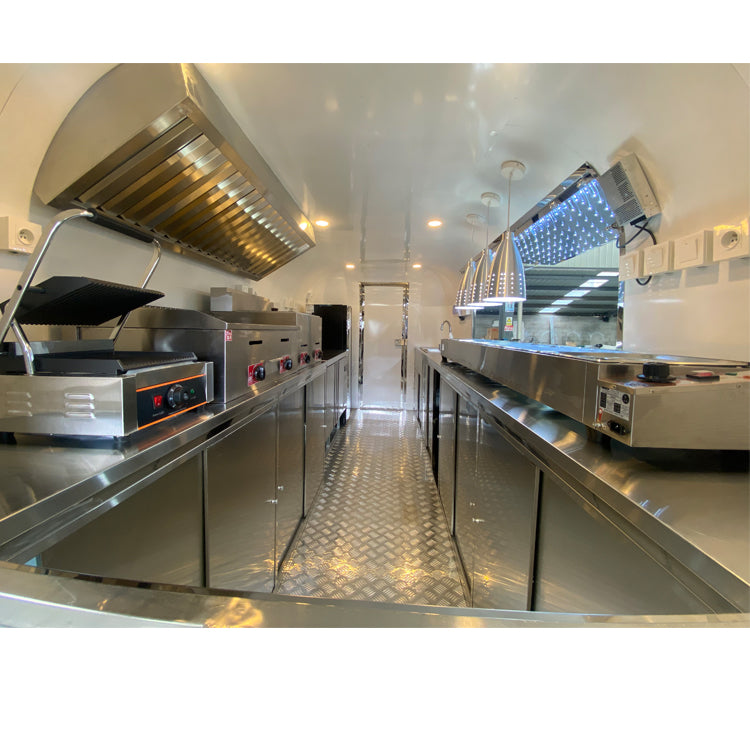 13FT Stainless Steel Airstream Food Trailers For Sale