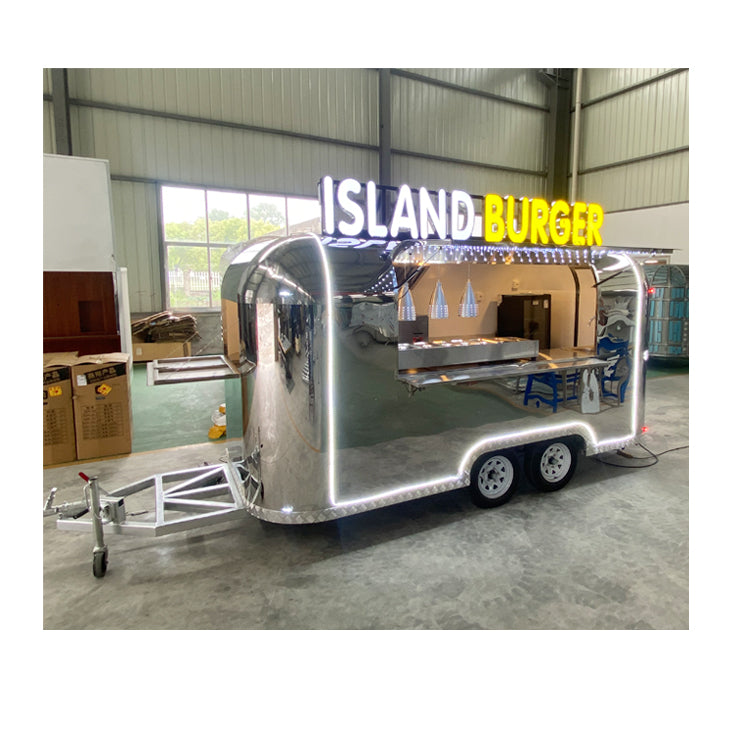 13FT Stainless Steel Airstream Food Trailers For Sale