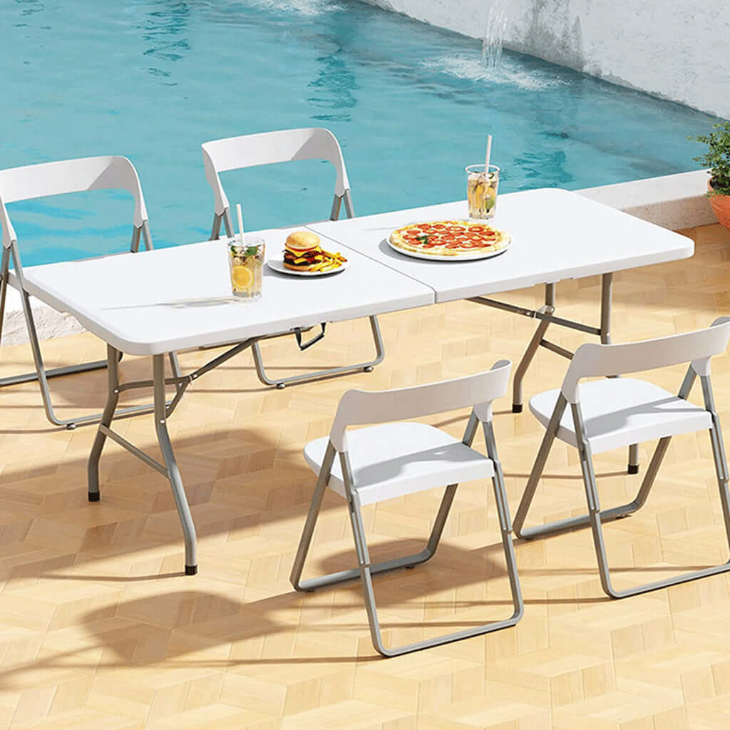 8ft Fold Out Table – Perfect Fold Away Dining Solution for Any Occasion