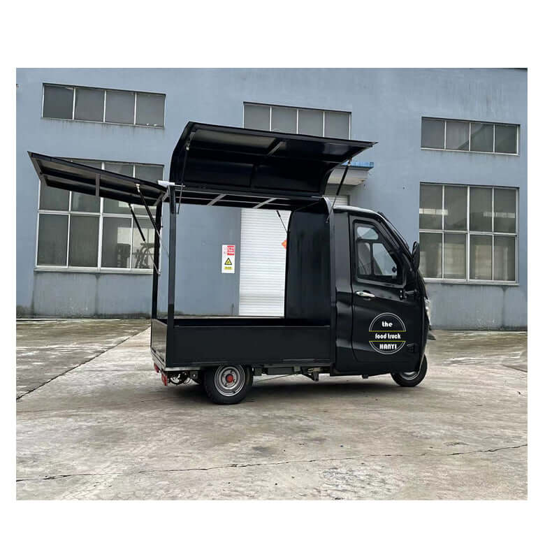 Mobile Coffee Shop on Wheels - Premium Electric Coffee Tricycle with open serving area