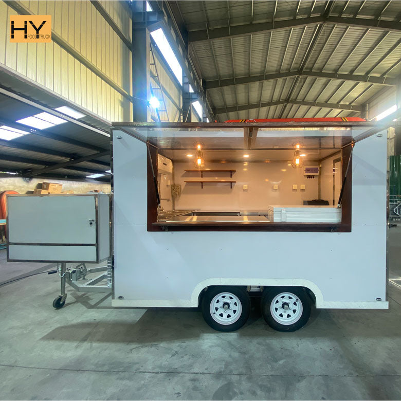 Hanyi Food Trailer Custom With Pizza Oven Rectangle Food Trailers For Sale