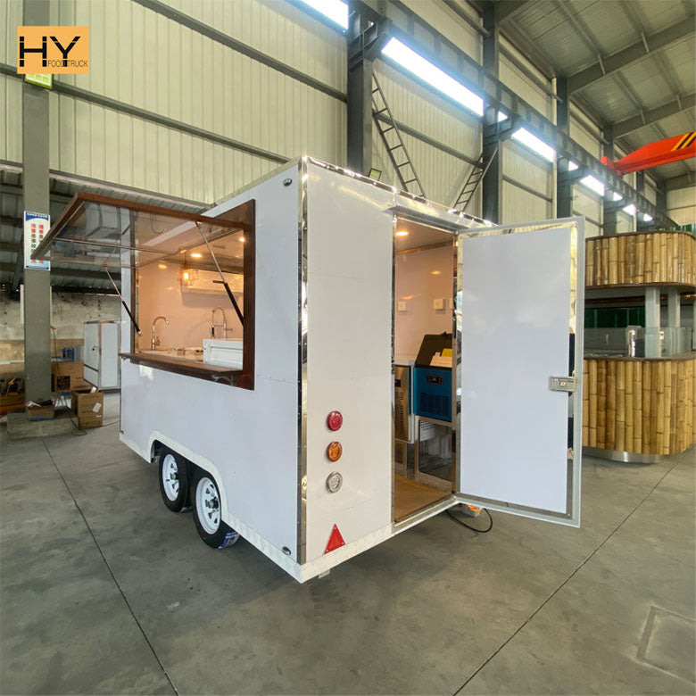 Hanyi Food Trailer Custom With Pizza Oven Rectangle Food Trailers For Sale