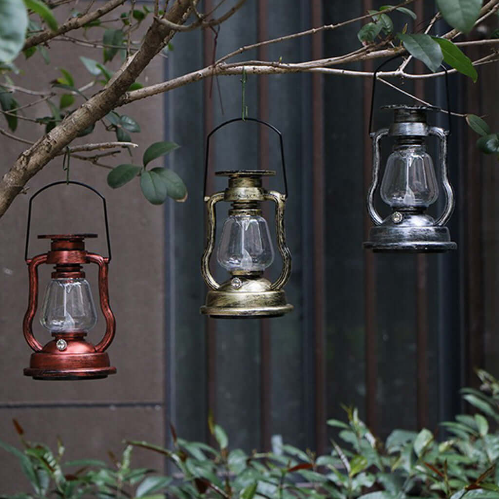 Vintage Outdoor Solar LED Lantern Retro Garden Lights 12V for Stylish Illumination