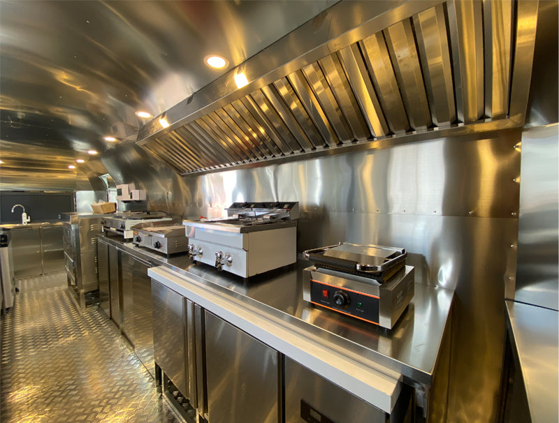 23FT Airstream stainless steel Customizable full-equipment Large food trailers for sale