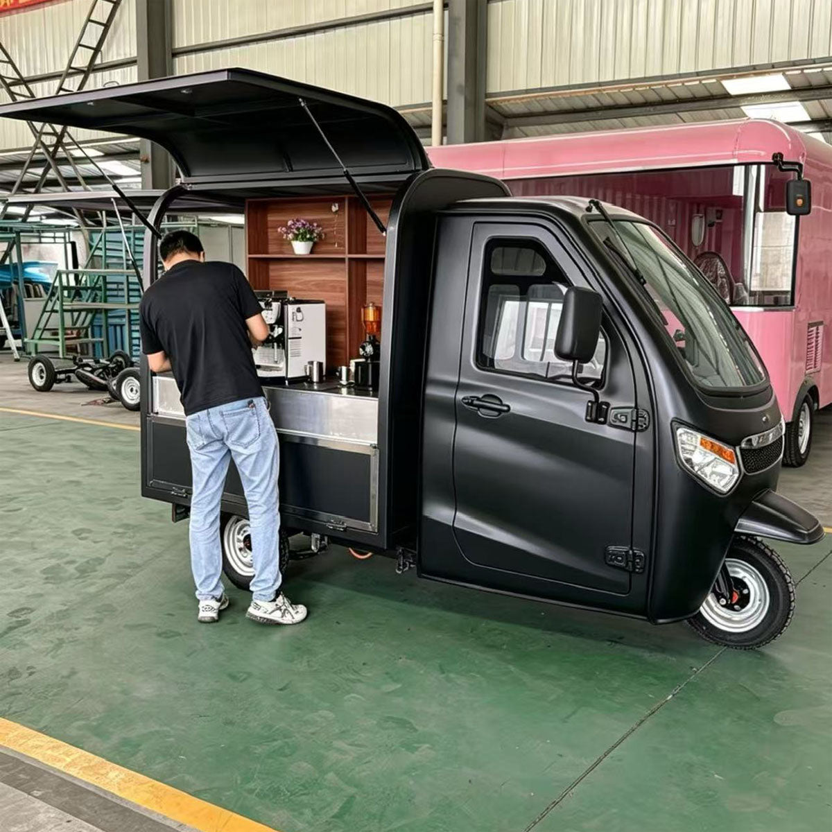 Mobile Coffee Shop on Wheels | Premium Electric Coffee Tricycle